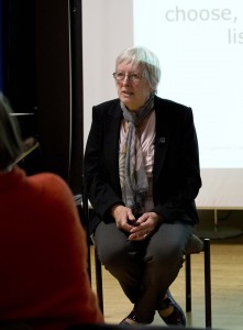 Image of NZ-UK Link Foundation Visiting Professor Anne Smith giving her inaugural lecture at the Institute of Education