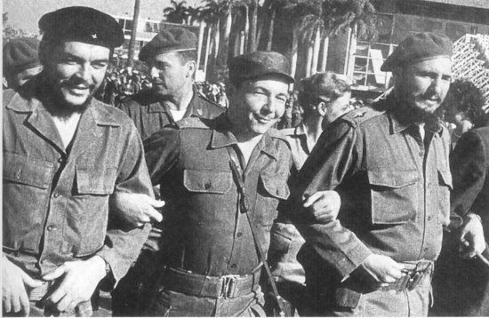 Ernesto Che Guevara, Raul and Fidel Castro