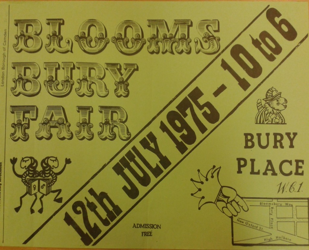 Poster C/O Camden Local Studies and Archives Centre & the Bloomsbury Association